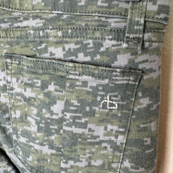 Rag & Bone Jeans Women's 25 Green The Skinny Pants in Digital CAMO Raw Hems - Picture 11 of 16